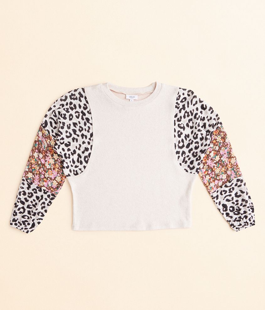 Girls - Willow & Root Floral Cheetah Top