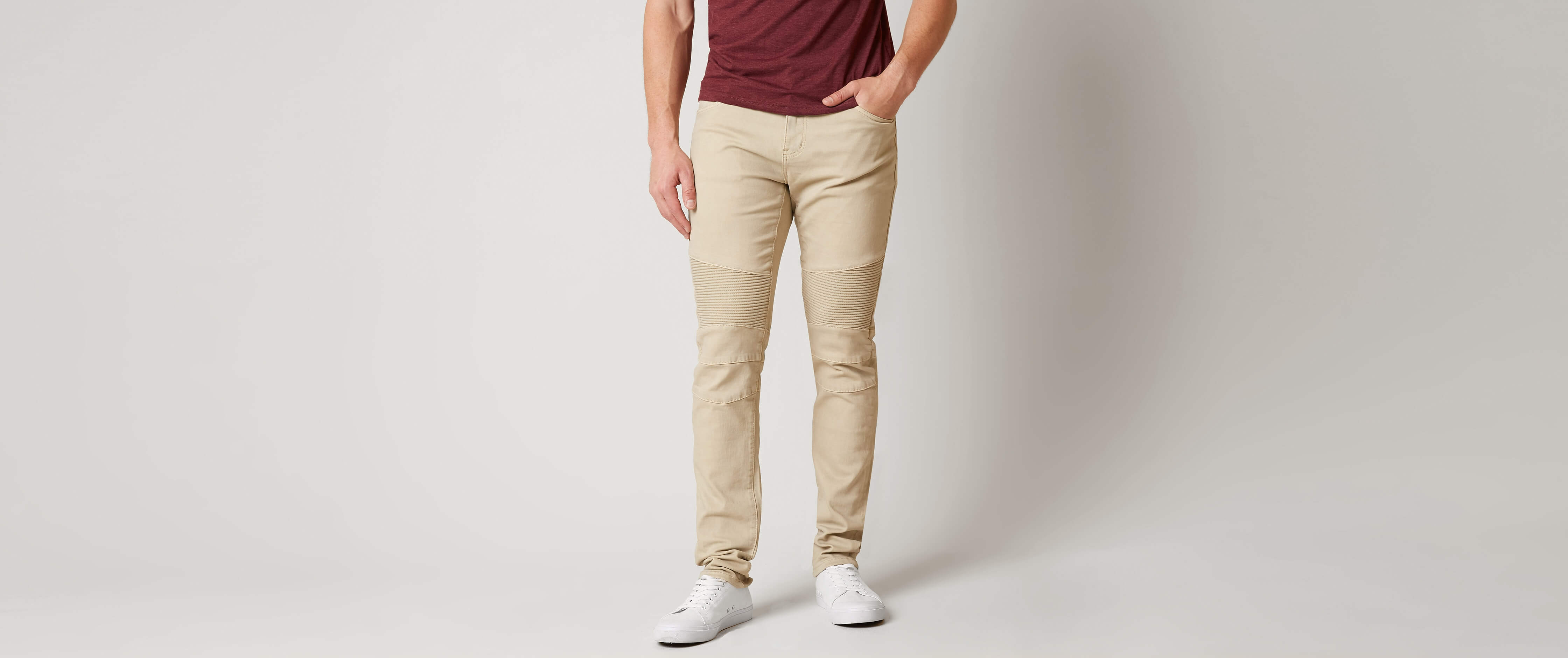 khaki biker jeans mens