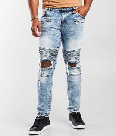 Crysp Denim Elias Moto Skinny Stretch Jean front view