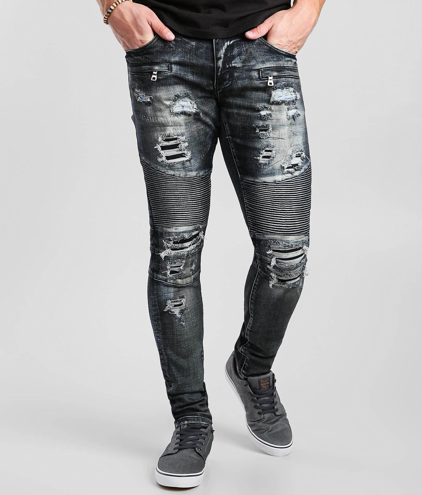 mens moto jeans