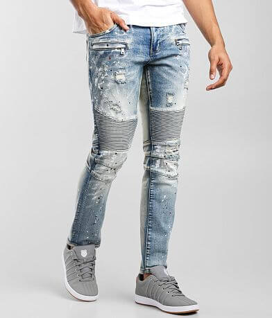 Crysp Denim John Moto Skinny Stretch Jean front view