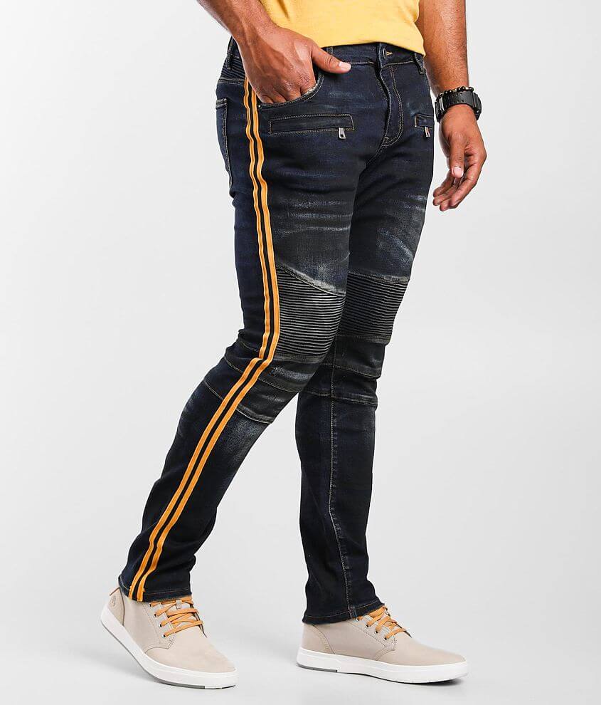 Crysp Denim Oshea Moto Skinny Stretch Jean front view