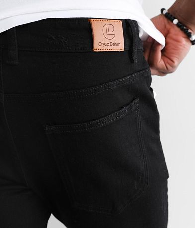 Crysp Denim Summit Stretch Short back pocket view