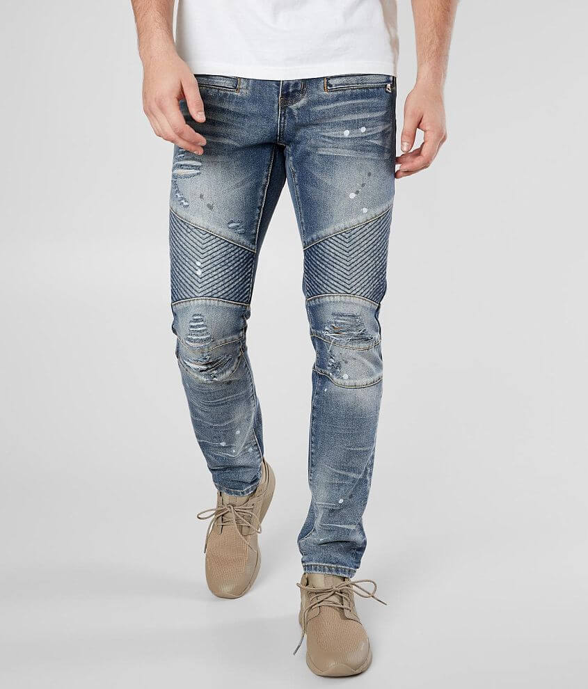 Crysp Denim Changall Moto Skinny Stretch Jean front view