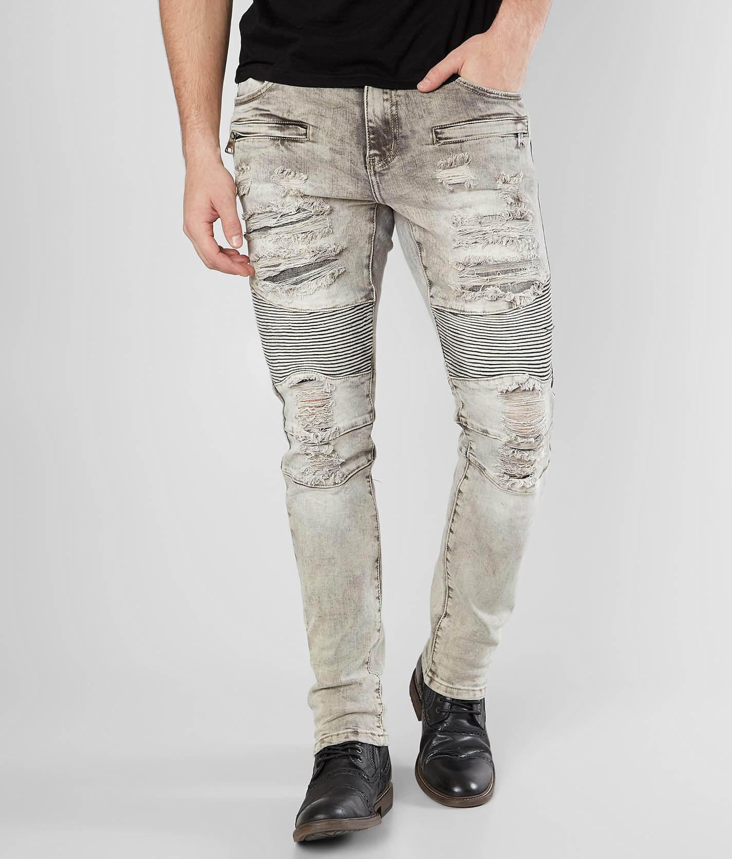 biker grey jeans