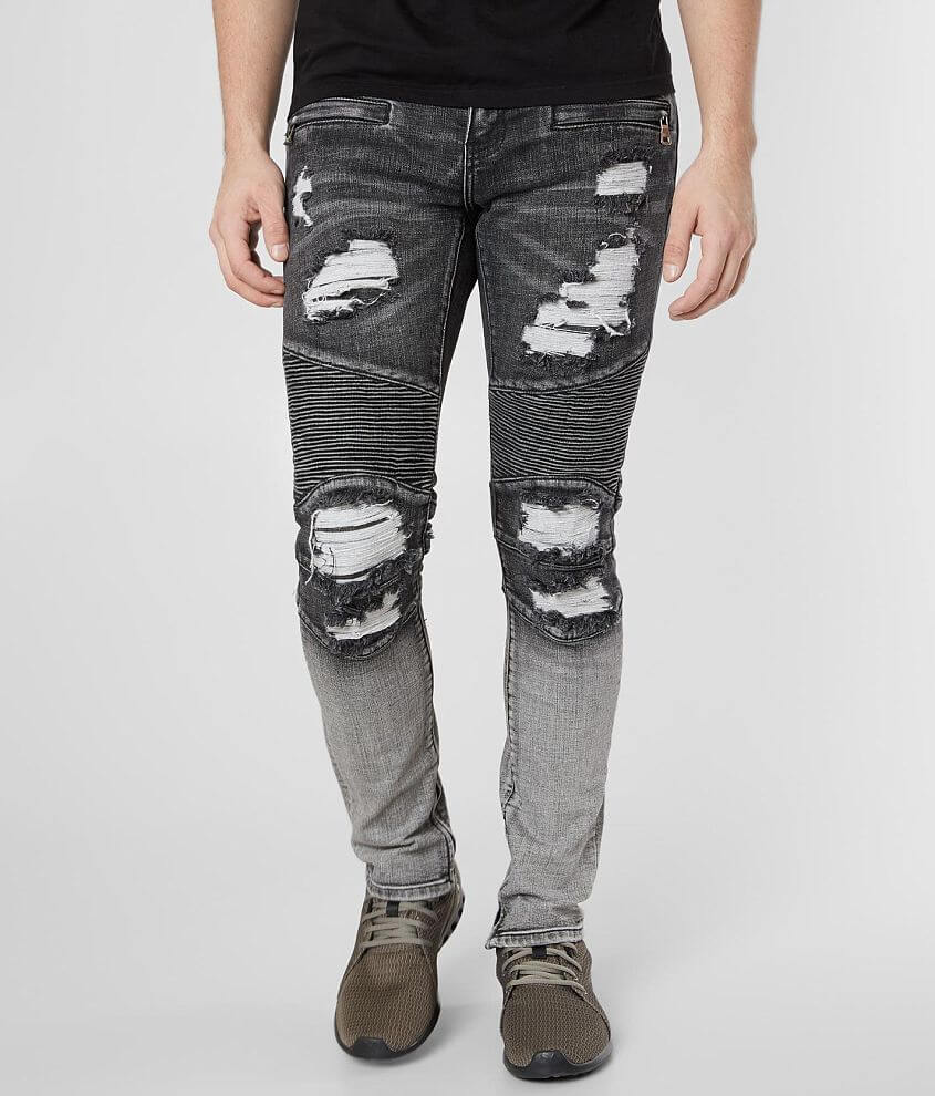 Crysp Denim Larsen Biker Skinny Stretch Jean front view