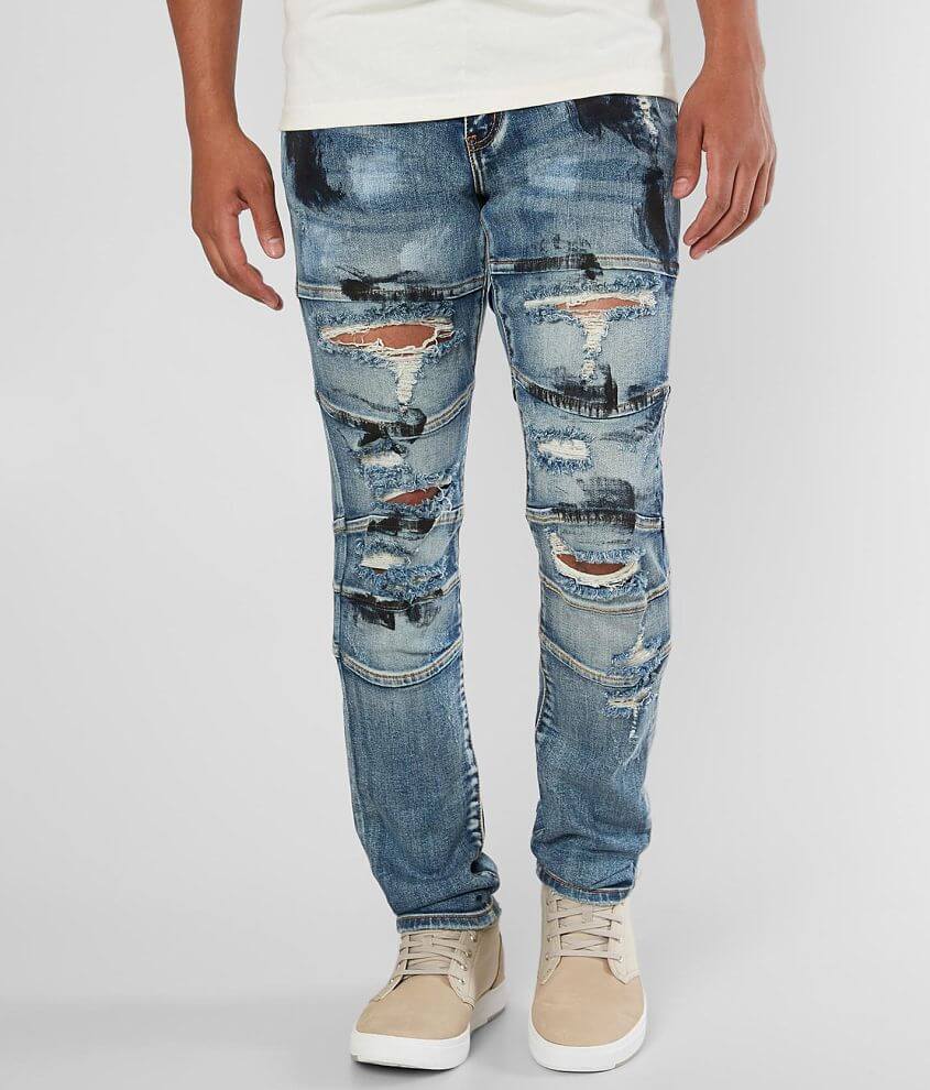 Crysp Denim Ryu Biker Skinny Stretch Jean - Men's Jeans in Ryu | Buckle