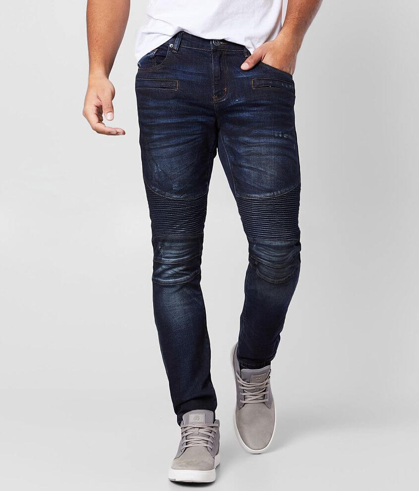 Crysp Denim Zane Biker Skinny Stretch Jean front view