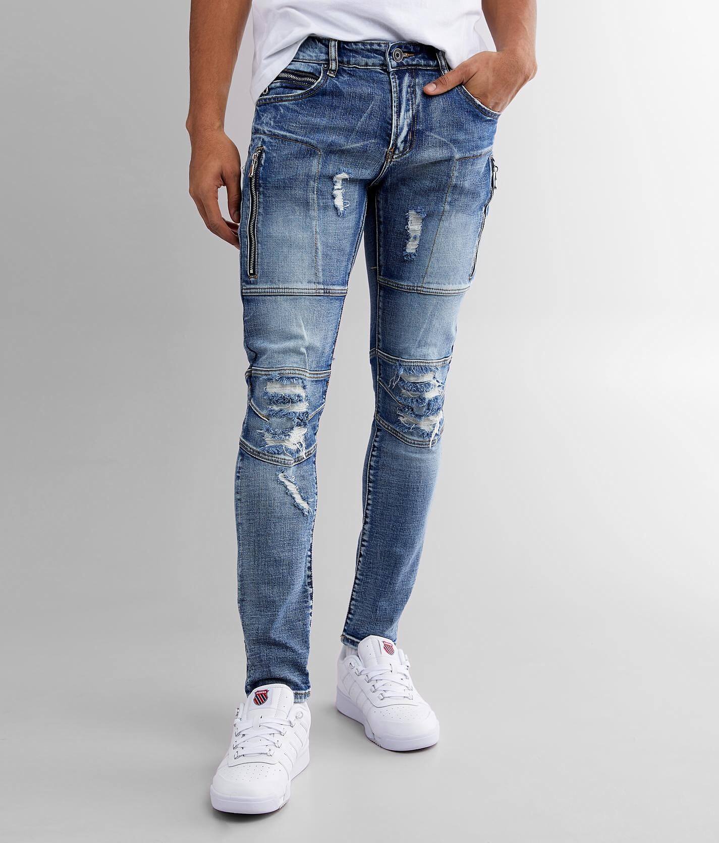 buckle skinny jeans mens