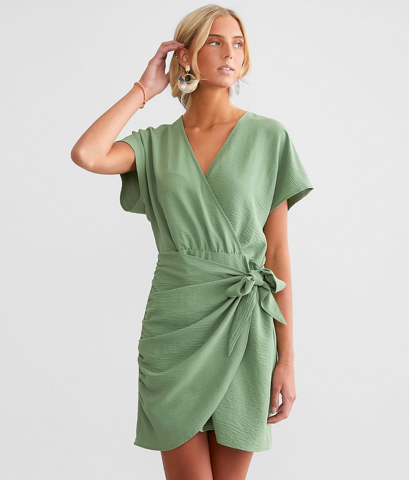 Willow &#38; Root Mini Wrap Dress front view