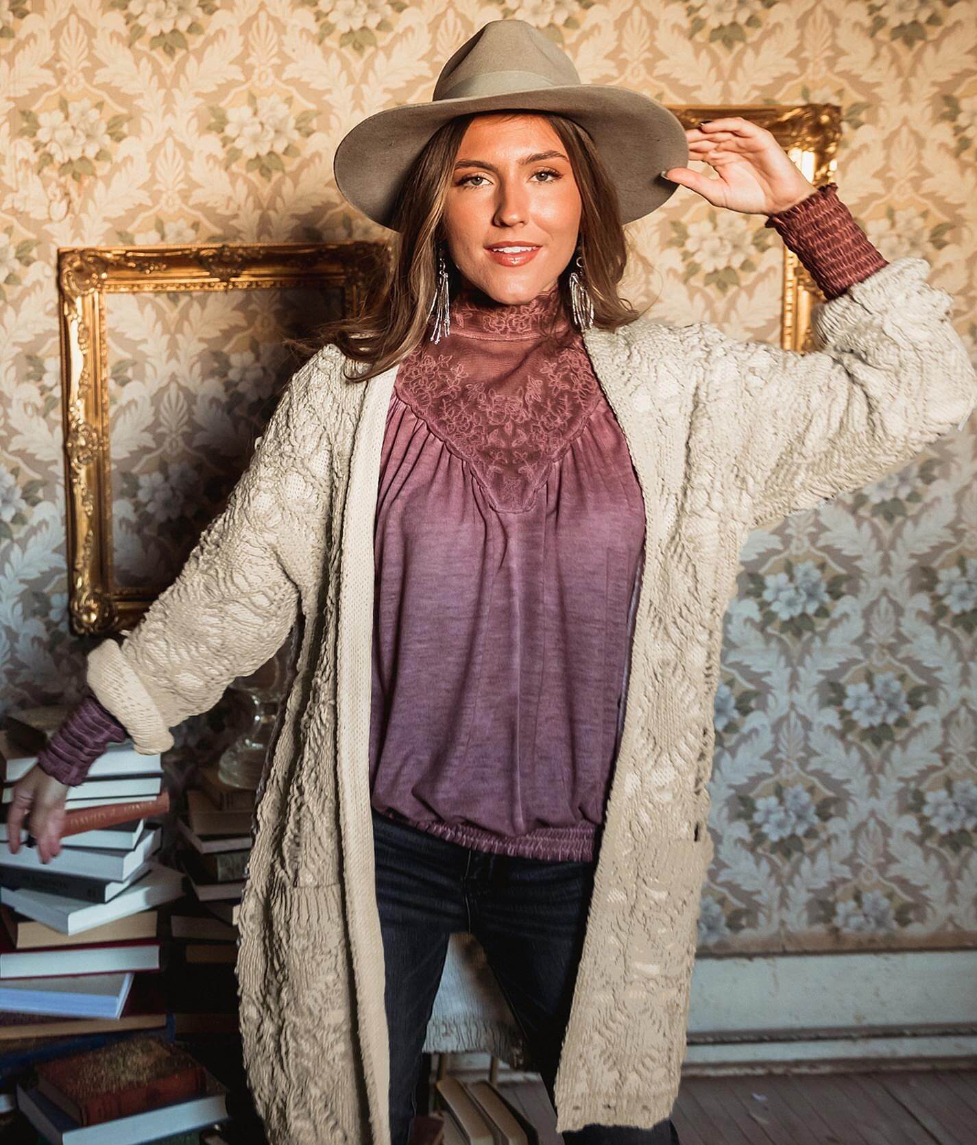 cream cardigan sweater