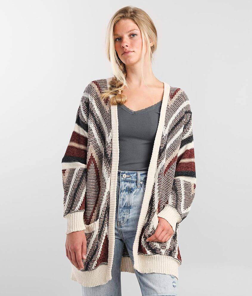 Women's chenille cardigan clearance sweater