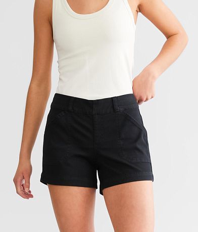 Buckle Black Pull-On Chino Stretch Short front view