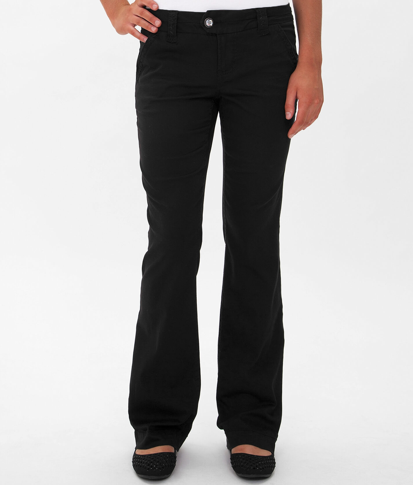 buckle black pants