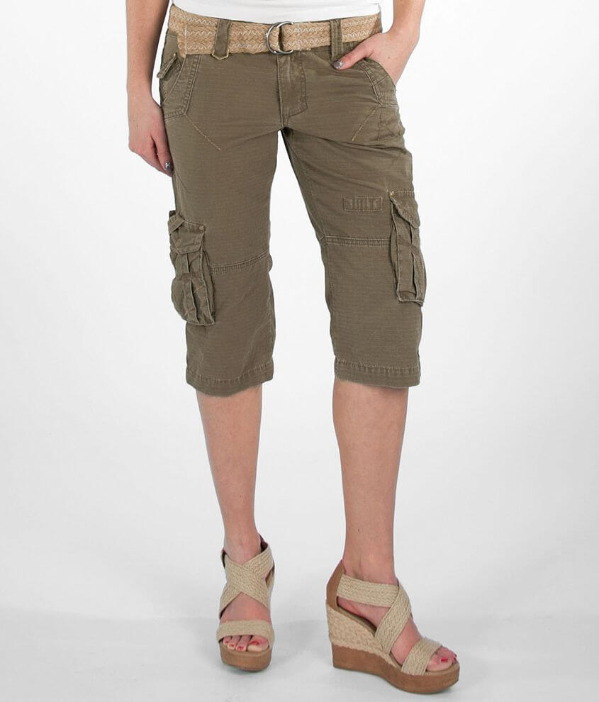 BKE Skye Cargo Cropped Pant front view