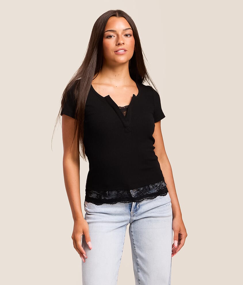 Lace Trim Top