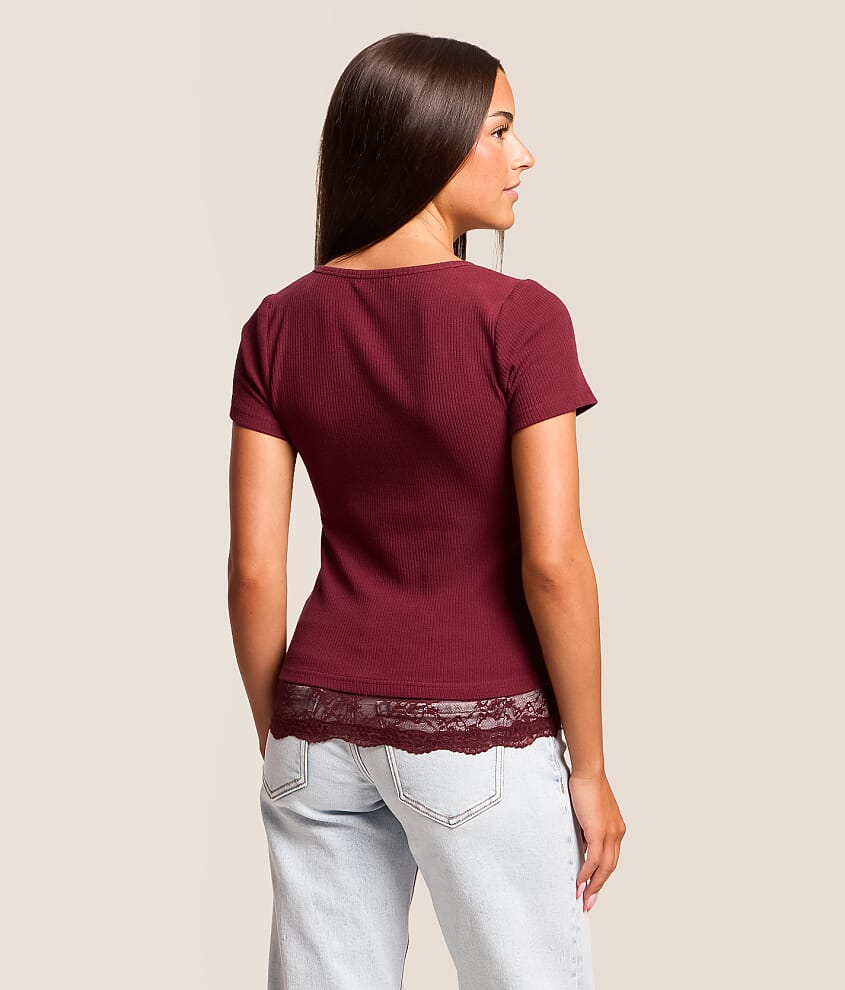Lace Trim Top - thumbnail 2
