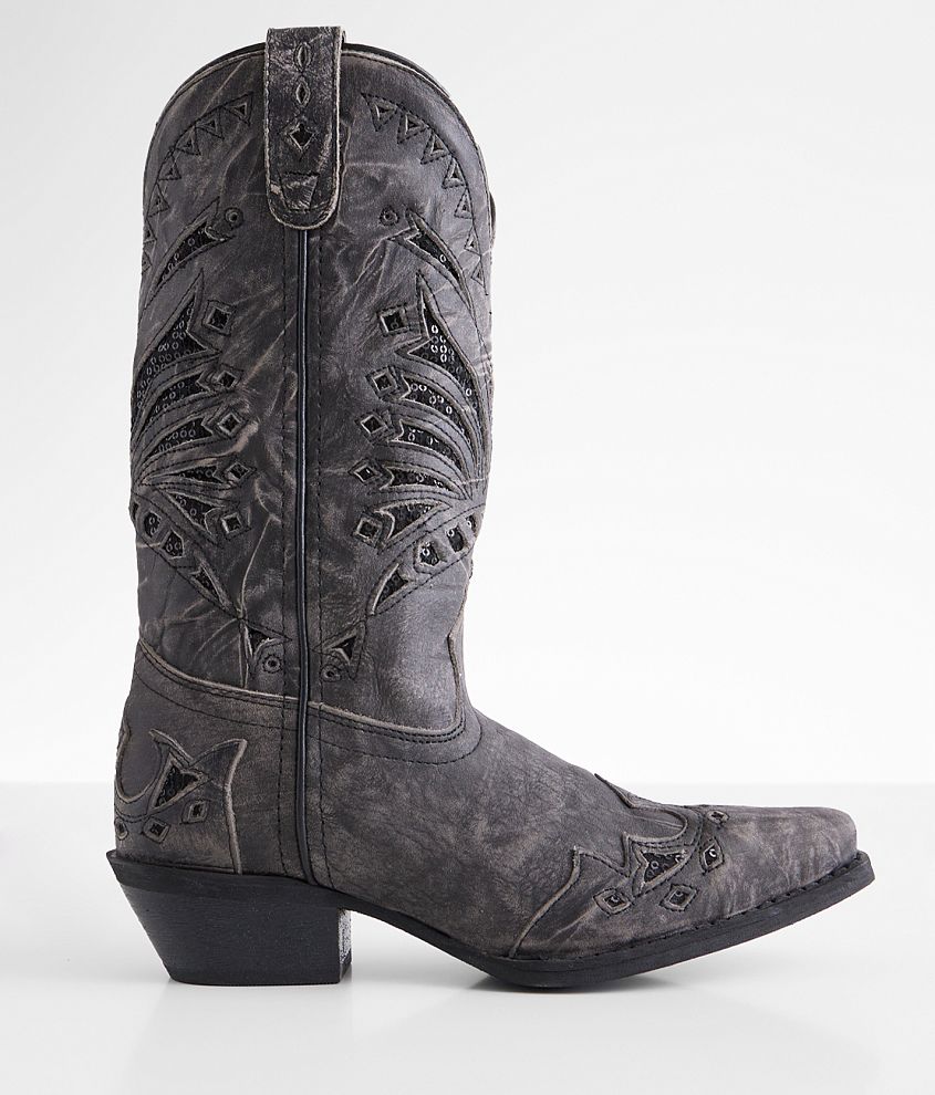 Laredo Sequin Leather Western Boot Women s Shoes in Black Buckle