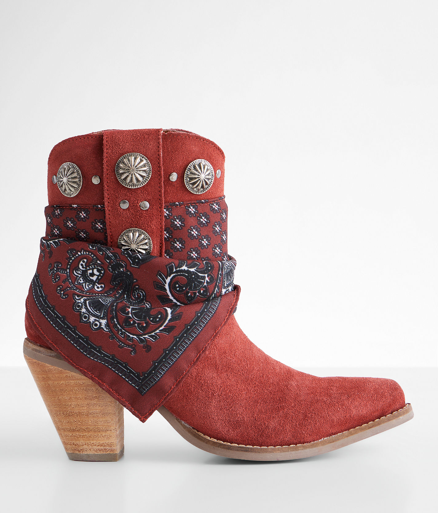 Dingo Bandana Leather Western Ankle Boot Women s Shoes in