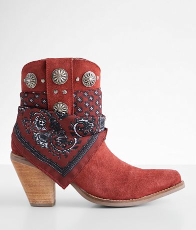 Western booties with discount buckle