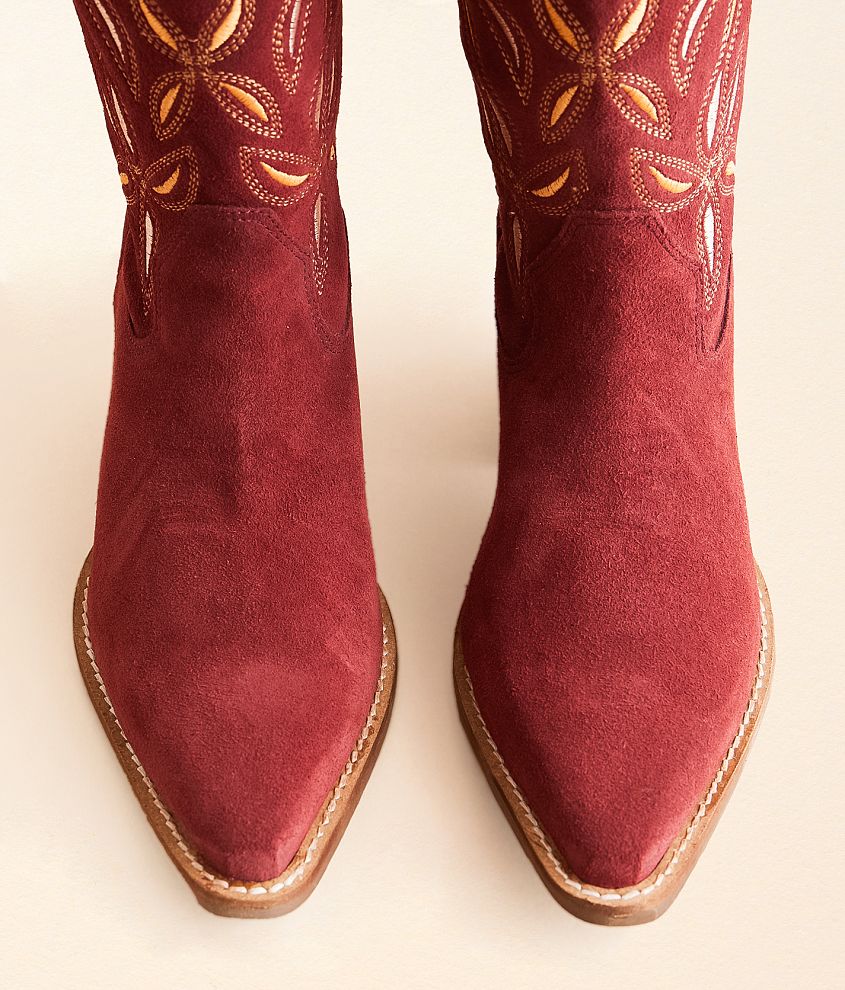 Embroidered Tall Leather Western Boot