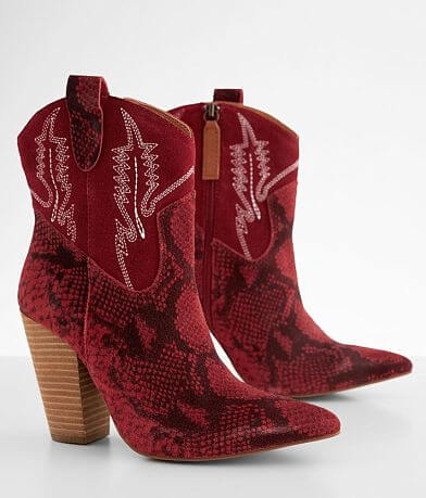 Dingo Calico Snake Print Leather Ankle Boot misc detail 1 view