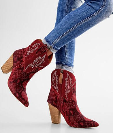 Dingo Calico Snake Print Leather Ankle Boot misc detail 4 view