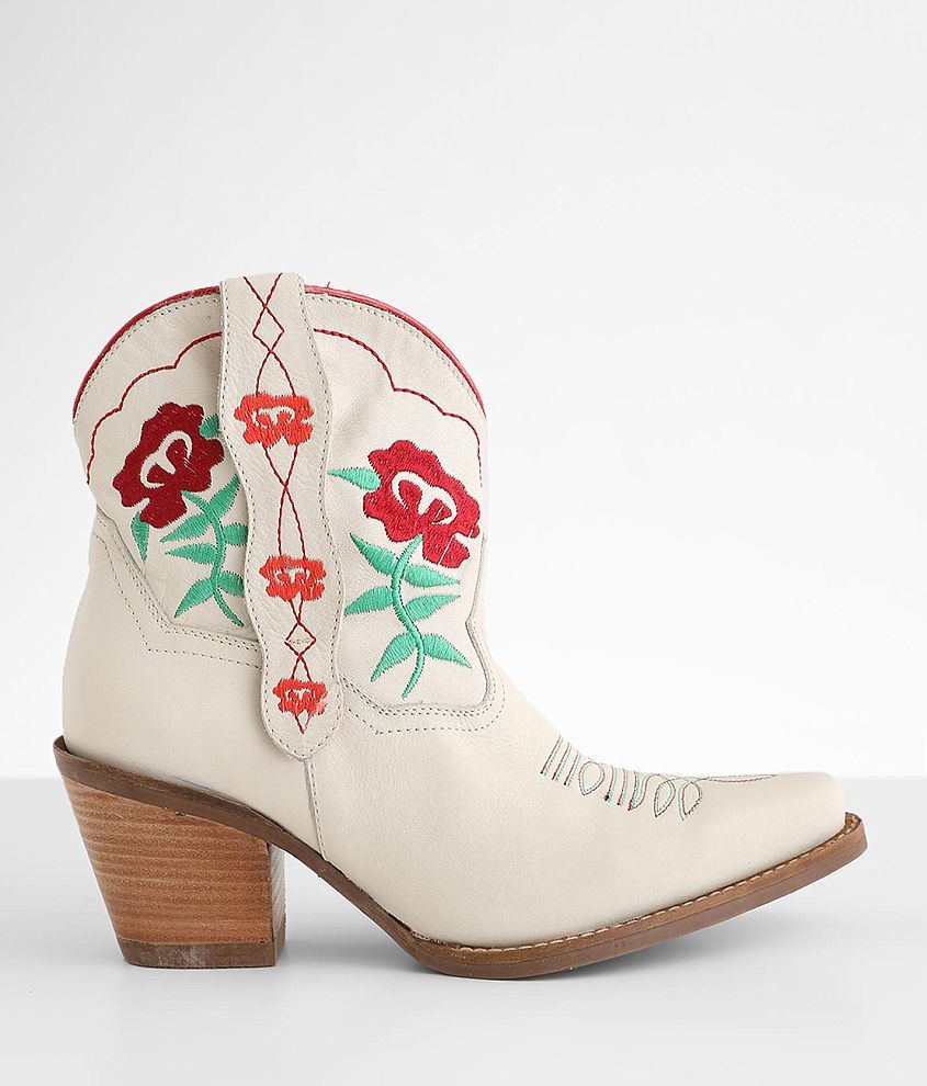 Dingo Floral Embroidered Leather Western Boot front view
