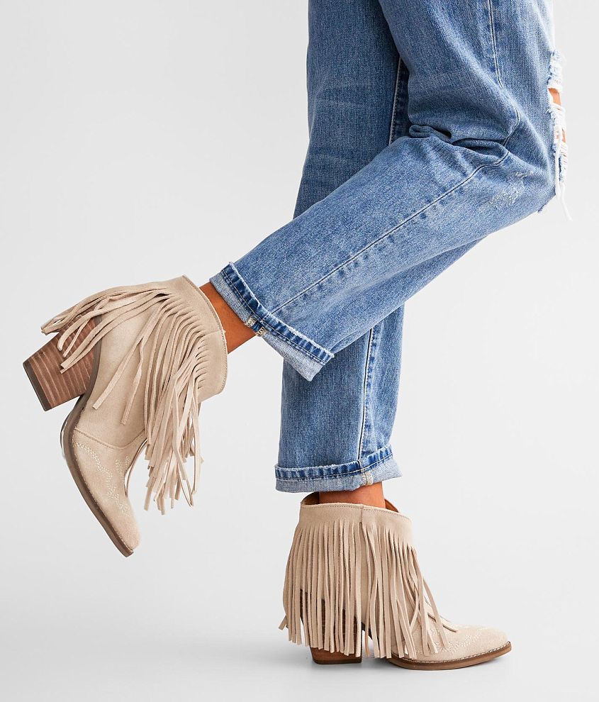 Tangles Fringe Suede Western Boot