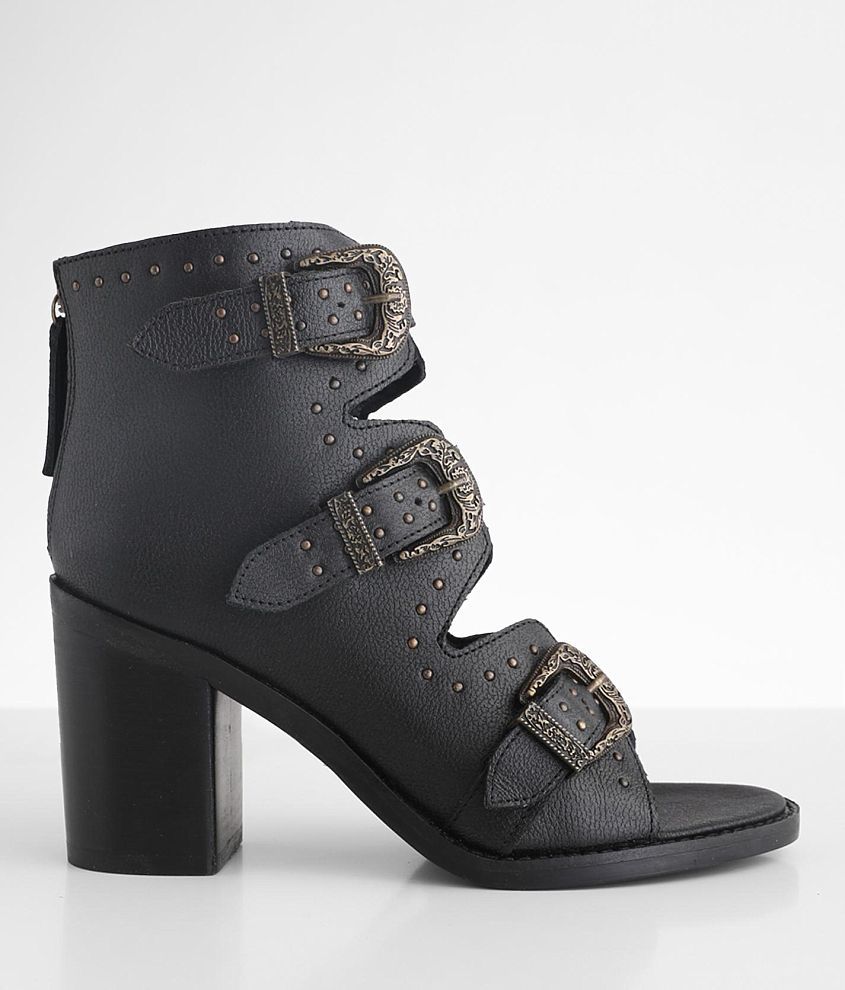 Dingo Ziggy Leather Heeled Sandal - Women's Shoes in Black | Buckle