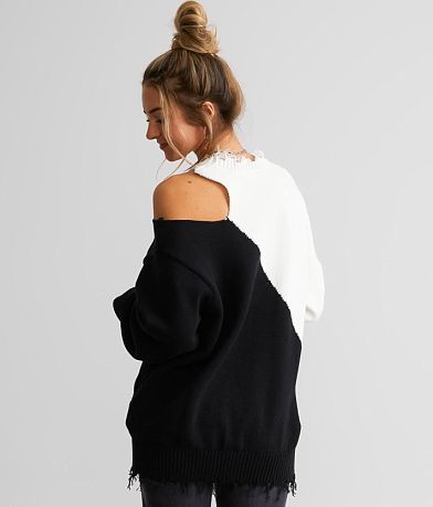 Dance &amp; Marvel Destructed Color Block Sweater BACK