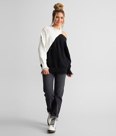 Dance &amp; Marvel Destructed Color Block Sweater MISC_DETAIL_2
