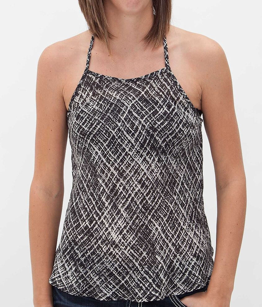 Dani Collection Printed Tank Top front view