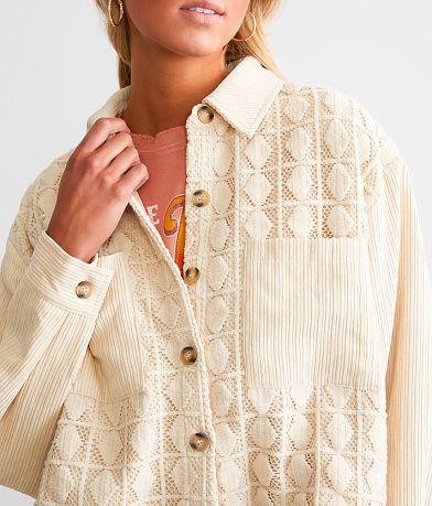 Davi &amp; Dani Oversized Corduroy Shacket misc detail 1 view