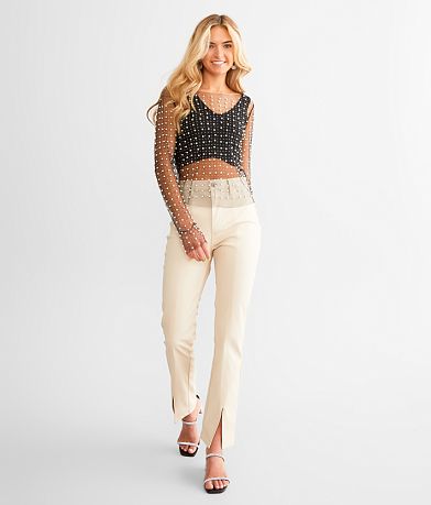 Davi &amp; Dani Embellished Mesh Top MISC_DETAIL_2
