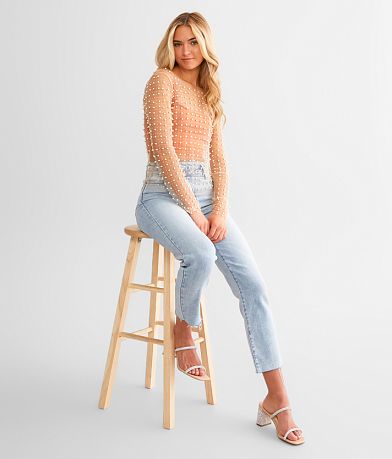 Davi &amp; Dani Embellished Mesh Top MISC_DETAIL_2