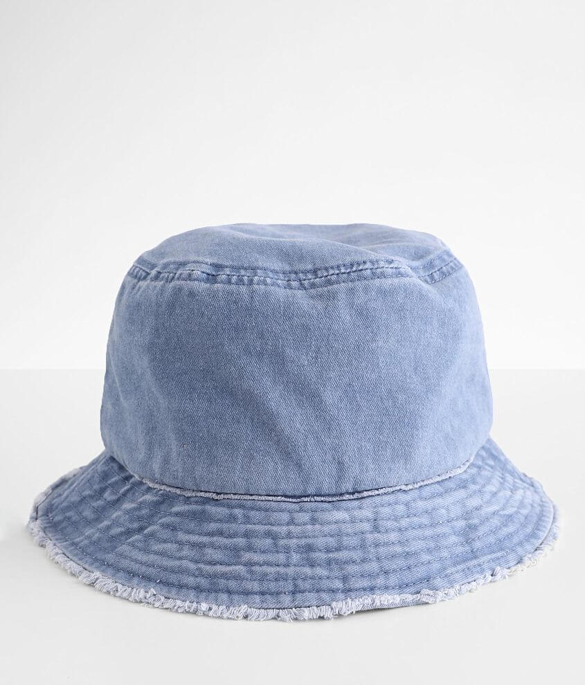 David & Young Frayed Denim Bucket Hat - Women's Hats in Denim Blue | Buckle