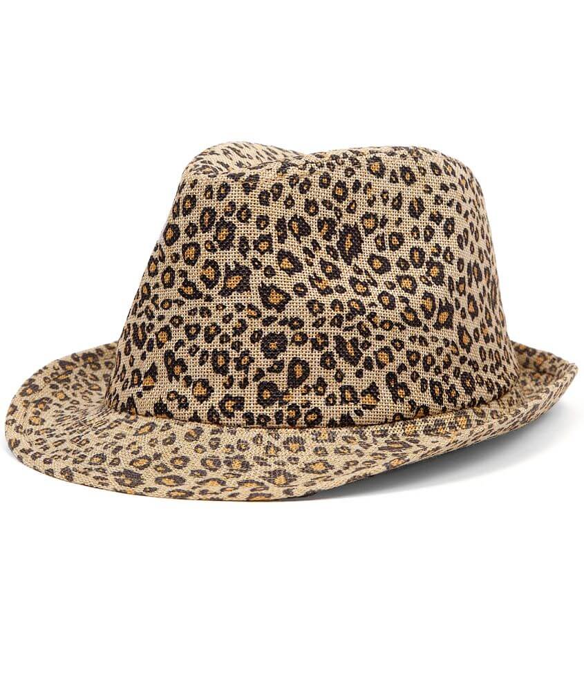 Leopard Fedora Hat front view