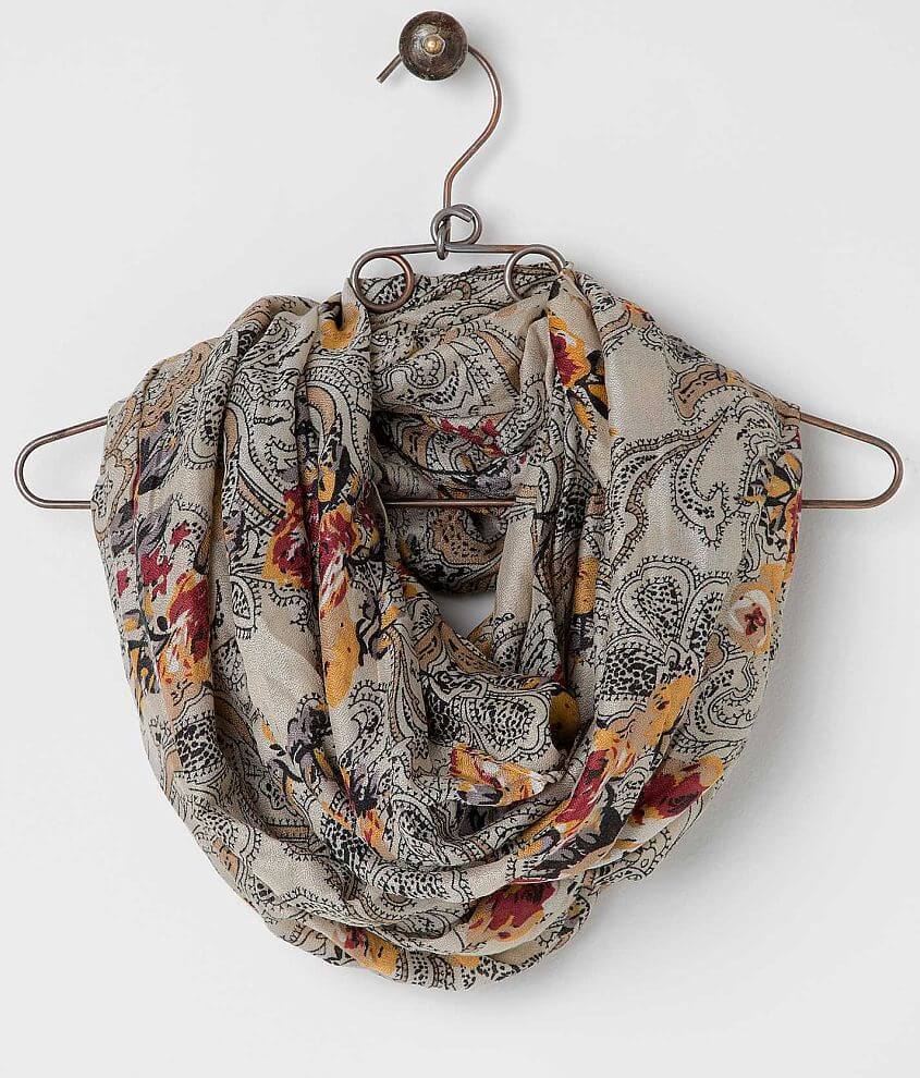 David &#38; Young Floral Scarf front view