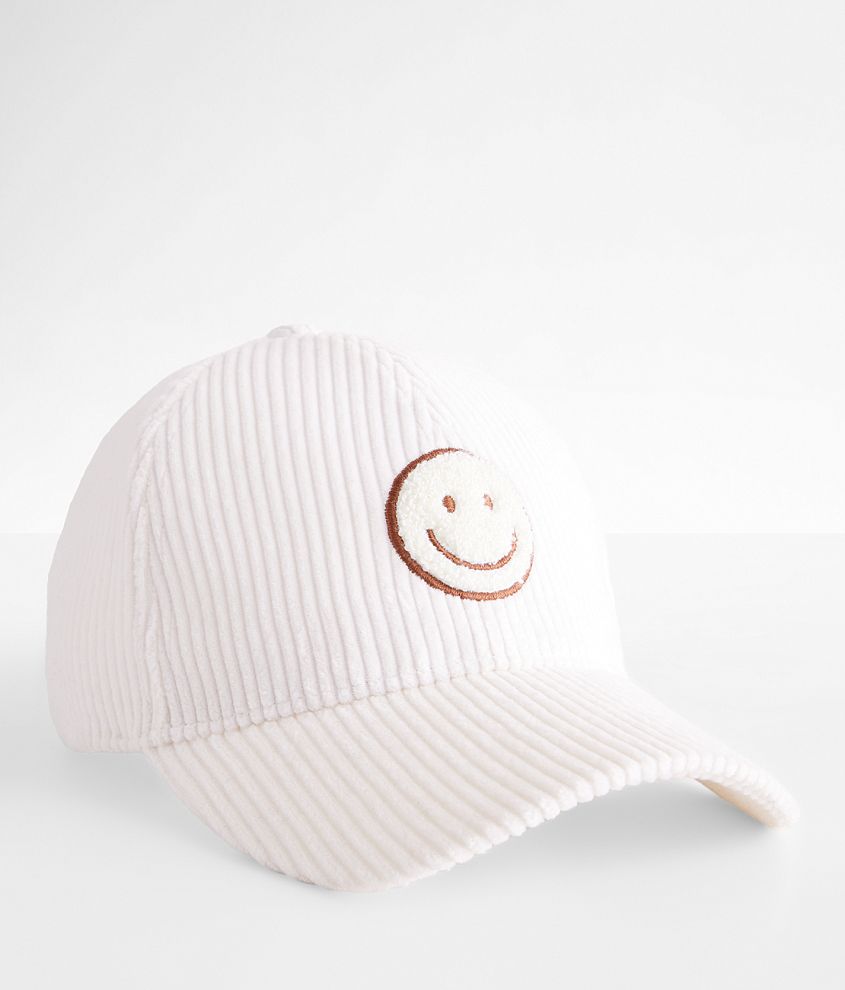 David &#38; Young Smiley Corduroy Baseball Hat front view