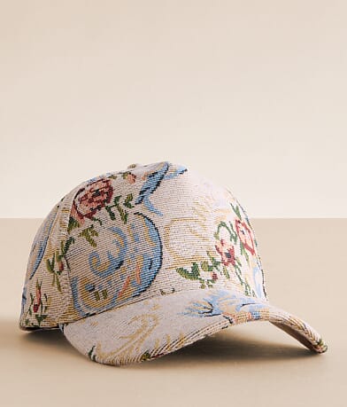 David & Young Floral Jacquard Baseball Hat front view