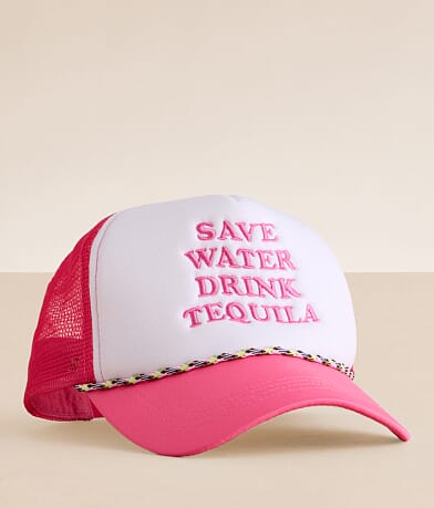 David & Young Save Water Drink Tequila Trucker Hat front view