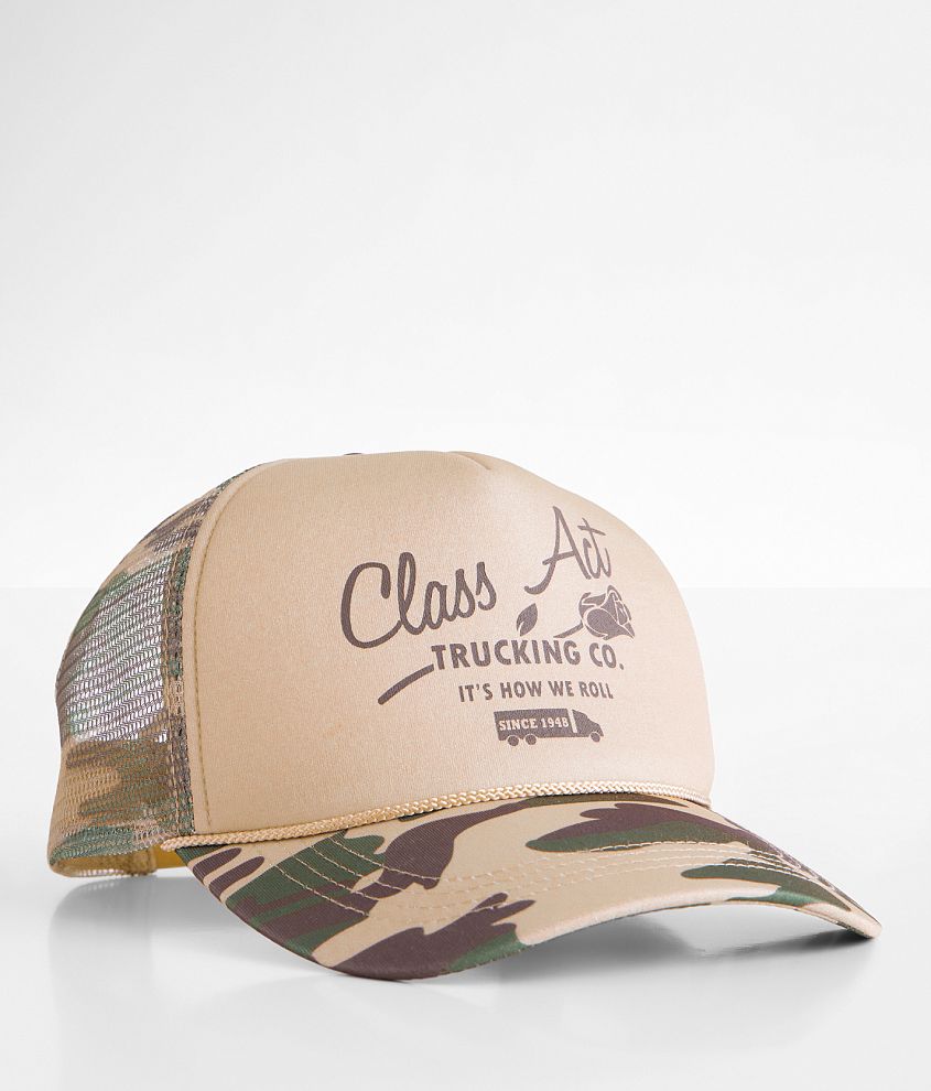 David &#38; Young Class Act Trucking Co. Trucker Hat front view