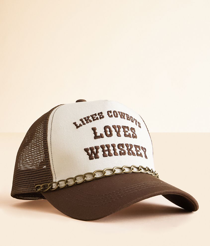 David &#38; Young Cowboys & Whiskey Trucker Hat front view