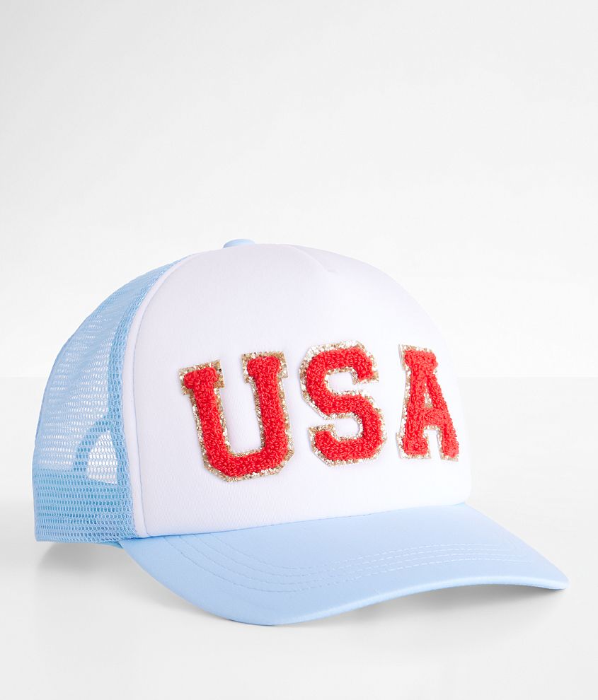 American Flag Trucker Hat Woman Patriotic Baseball Cap 4th 