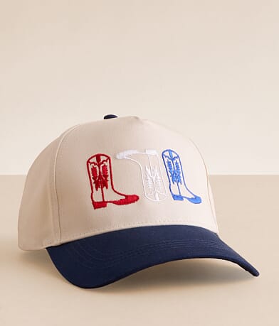 David & Young Cowboy Boot Baseball Hat front view