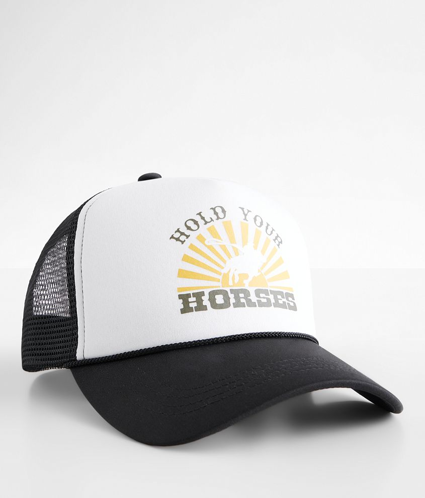 David &#38; Young Hold Your Horses Trucker Hat front view