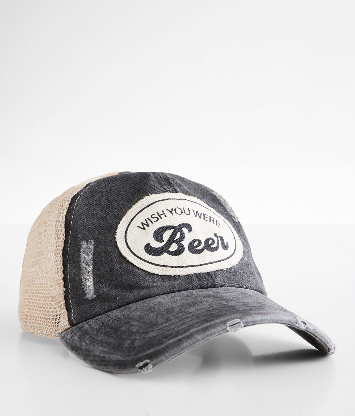 Wish You Were Beer Baseball Hat - Women's Hats in Charcoal