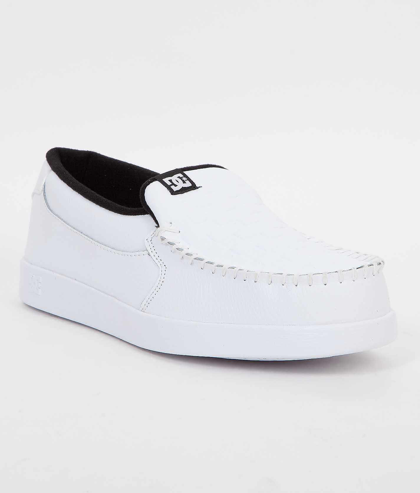 dc slip on shoes white