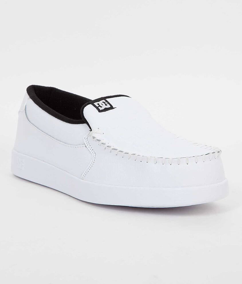 White dc store slip ons